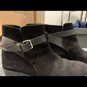 Sandro Men’s Suede Ankle Boot with Leather Strap